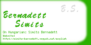 bernadett simits business card